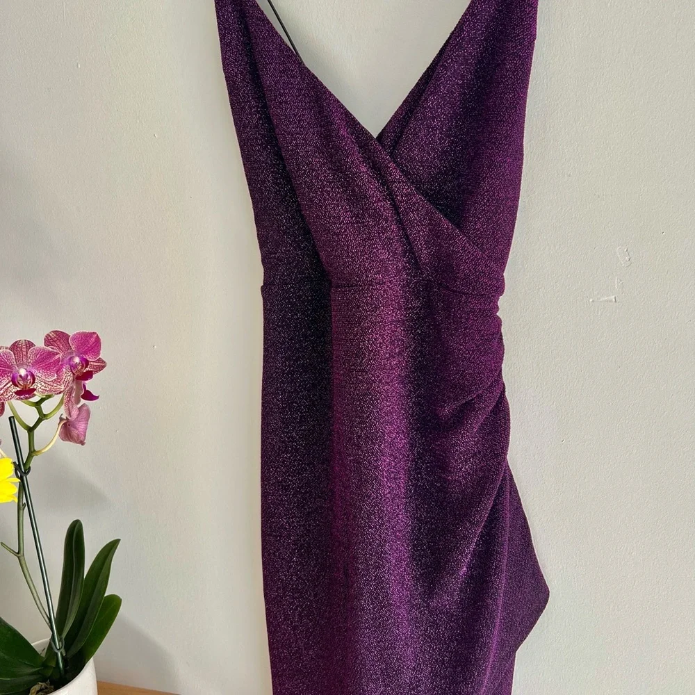NWT Disco Shimmer Forever 21 Wrap Dress - Picture 3 of 8